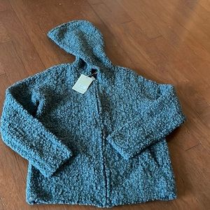 NWT barefoot dreams sweater zip up jacket xs